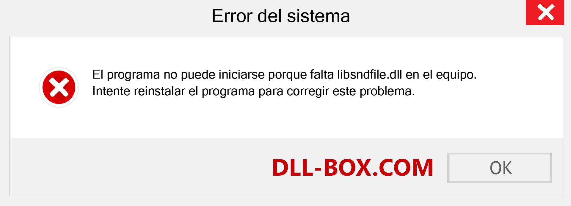 ¿Falta el archivo libsndfile.dll ?. Descargar para Windows 7, 8, 10 - Corregir libsndfile dll Missing Error en Windows, fotos, imágenes