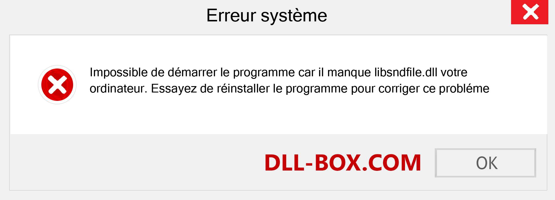 Le fichier libsndfile.dll est manquant ?. Télécharger pour Windows 7, 8, 10 - Correction de l'erreur manquante libsndfile dll sur Windows, photos, images